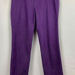 Iman Purple Denim Straight Leg Pants W/ Gold Accents & Stretch Photo 0