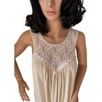 American Vintage Vintage Gilead USA long sleeveless nightgown lace satin in cream size medium Photo 10