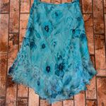 Euro Beaded Midi Skirt Blue Size 6 Photo 5