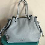 Michael Kors  Large Pebbled Leather Dalia Dusty Blue Tote Shoulder Bag Photo 12