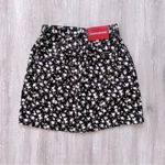 Floral Print Denim Mini Skirt 26 Black Photo 3