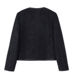 ETMON Korean brand  Tweed Fur Jacket NWT One Size Photo 8