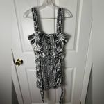 Farm Rio  Off-White Monochrome Elegance Scarf Romper M Photo 4