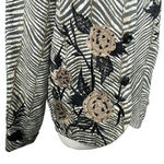 ANAGE Vintage Blazer Small Art To Wear‎ Animal Print Beaded Embroidered Size XL Black Photo 2