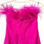 IORANE Feather Sleeveless‎ Mini Dress Hot Pink 38/S Photo 3
