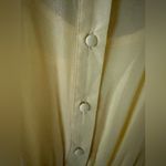 Nanette Lepore Nannette Lepore Yellow Sheer Maxi Dress Button Front Belted Tiered Boho Chic Photo 4