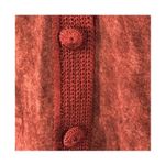 J. Jill Rustic Red Wool & Suede Patchwork Long Cardigan Medium Tall Photo 13