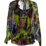 Diane Von Furstenberg DVF Marroca Silk Scarf Racerback Top Photo 0