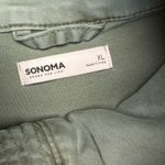 SONOMA Utility Jacket Olive Green Cargo Pockets Zip Front Bomber Style Women XL Photo 4