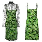 Stine Goya Lydia Slip Dress in Pointilism Green Floral Size Small NWT Photo 1