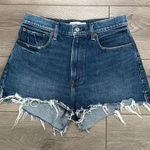 Abercrombie & Fitch The Mom High Rise Stretch Cut Off Jeans Shorts Size 28 Photo 0