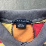 Ralph Lauren Vtg  Patchwork Polo Shirt Multicolored Slim Fit Women's Size Large Photo 3