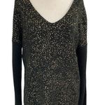 Mossimo Women Size Medium Knit Sweater Black Gold #D2 Photo 0