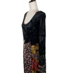 Handmade Vintage  Patchwork Whimsygoth  Hippie Maxi Dress Long Sleeve Velvet Photo 6