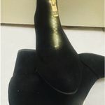 Liz Claiborne Hanson Block Heel Booties Black Micro Size 7.5 Photo 4