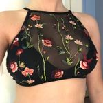 Xhilaration Black Floral Bikini Top Photo 0