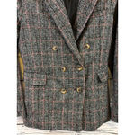 Heartloom Women's Gray Pink Plaid Double-Breasted Blazer M Photo 2