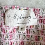 In February Pink Floral Lace Trim Top White Size M Photo 7