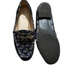 CAbi  Women's Carnaby Floral Velvet Horsebit Blue and Yellow Loafers Photo 8