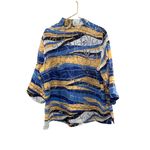 Allison Daley Women’s Blouse 22W | Abstract Print 3/4 Sleeve Button-Down Photo 14