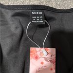 SheIn  Black Lace-Up Vest Blouse M NWT Photo 1