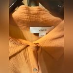 Vince NWT Women’s  Sheer Crinkled Silk Shirt in ‘Lotus’ SZ XL Photo 4