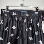 Modcloth  Falling For Winter ALine Skirt Black White Snowflake ALine Skirt 12 NWT Photo 5