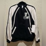 Lululemon  NWT Scuba Oversized Collegiate Jacket Graphic Black Ivory Size XS S Photo 9