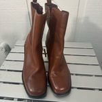 Franco Sarto  Boots Leather Heel 3.75” A Paula Brown Size 10M NWOT Photo 1