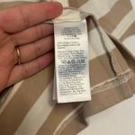 NWT J.Crew Short Sleeve Striped Button Shoulder Tee Tan White Size Small Photo 5