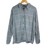 Carhartt Womens Plaid Flannel Button Down Sz XL Rugged Flex Blue Neptune Photo 2