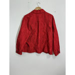Coldwater Creek Womans  Red Textured Embroidered Blouse - Jacket 2 Xl Photo 1
