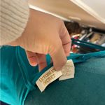 Victoria's Secret Vintage Gold Label Victoria’s Secret Teal Lace Slip Dress Nightgown S/P Photo 4