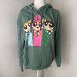 Cartoon Network NWT The Powerpuff Girls Graphic Print Pullover Hoodie Women’s Size XL Green Photo 1