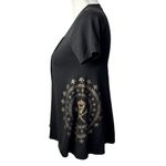 Disney Boutique Gold Skull Print Flared Short Sleeve T-shirt Photo 1