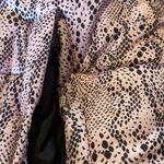 C&C California  Puffer Zip Jacket Shell Lilac & Black Snake Print Sz LARGE Photo 3