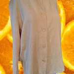 Sag Harbor  Yellow Embossed Collarless Button Up Blouse‎ Size 16 Photo 0