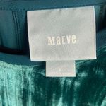 Maeve Anthropologie Size S Emerald Green Crushed Velvet Swing Blouse Top Festive Photo 7