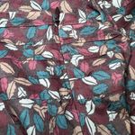 Old Navy Skirt Womens 8 Brown Leaf Print Side Zipper Autumnal Boho Flowy Earthy Photo 4
