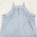 Altar'd State  Light Blue Sleeveless Halter Maxi Dress Crochet Lace Size‎ Medium Photo 6