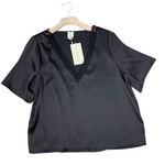 Joie NWT  Satin Blouse with Lace Trim Photo 1