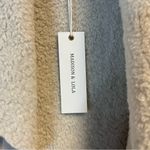 Madison & Lola Vest Faux Suede Cream Faux Shearling Vest w/ Open Front Sz 2X NWT Photo 3