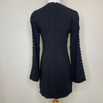 DO+BE  Black Mini Dress Long Sleeve Buttons Sz Small Photo 1