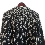 Talbots Women Cardigan Sweater XS Black White Open Front Long Line Cozy Office Photo 4