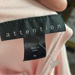 Attention  | Pink Satin Accordion Pleated Tiered Midi Dress Sz XL Photo 7