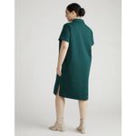 Universal Standard NEW  Varsity French Terry Polo Dress in Botanic Size S (14/16) Photo 3