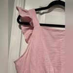 VERO MODA  Size L Soft Pink Cotton Gauze Open Back Ruffle Sleeve Tank Top Photo 2
