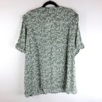 Bloomchic  Womens Ditsy Floral V Neck Ruffle Sleeve Blouse Mint Green 22-24 Photo 4