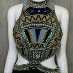 Nwt envious couture beaded rhinestone dress / gown prom formal sleeveless dress Size 6 Photo 4