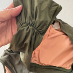 J.Crew Sleek ruched one-shoulder one-piece swimsuit cool cypress green
Size 8 Photo 6